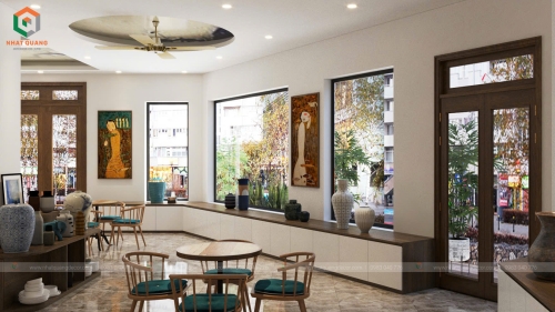 Thiết kế và thi công nội thất quán cafe gốm tại Bát Tràng